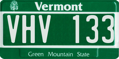 VT license plate VHV133