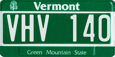 VT license plate VHV140