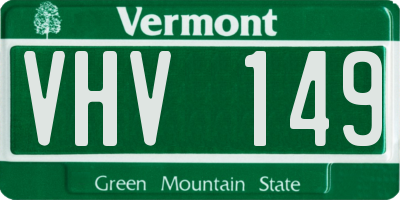 VT license plate VHV149