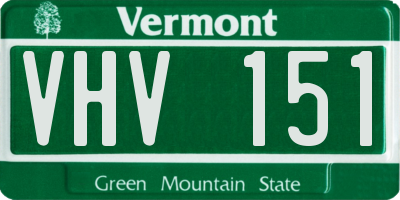 VT license plate VHV151
