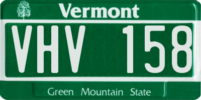 VT license plate VHV158