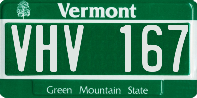 VT license plate VHV167