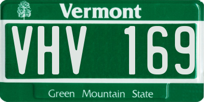 VT license plate VHV169