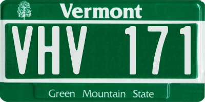 VT license plate VHV171