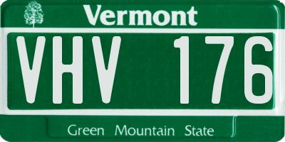 VT license plate VHV176