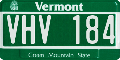 VT license plate VHV184