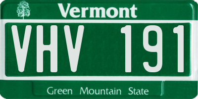 VT license plate VHV191