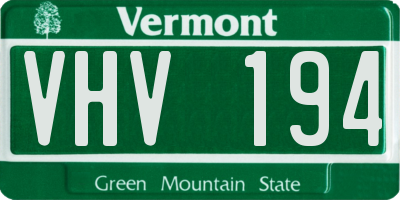 VT license plate VHV194