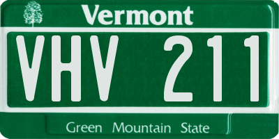 VT license plate VHV211