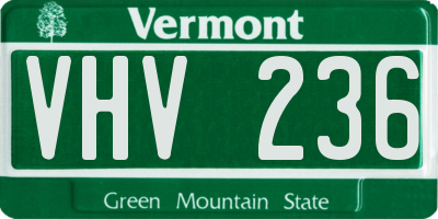 VT license plate VHV236