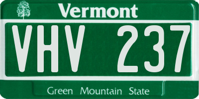 VT license plate VHV237