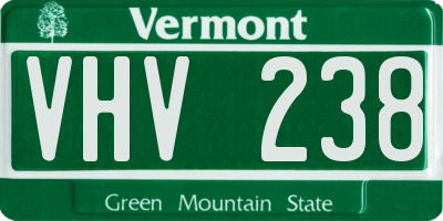 VT license plate VHV238