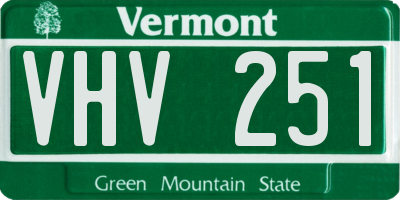 VT license plate VHV251