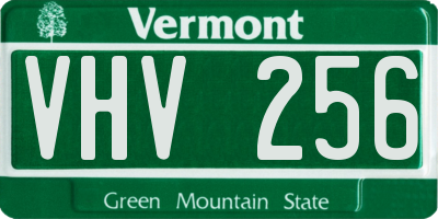 VT license plate VHV256