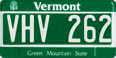 VT license plate VHV262