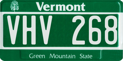 VT license plate VHV268