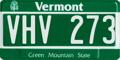 VT license plate VHV273