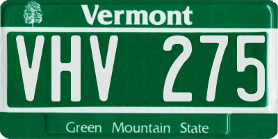 VT license plate VHV275