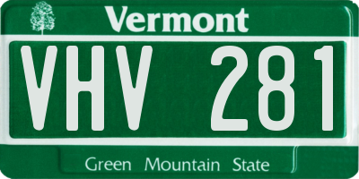 VT license plate VHV281