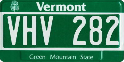 VT license plate VHV282