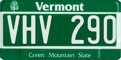 VT license plate VHV290