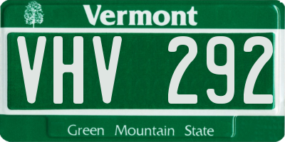 VT license plate VHV292