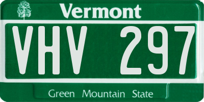 VT license plate VHV297