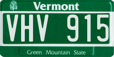 VT license plate VHV915