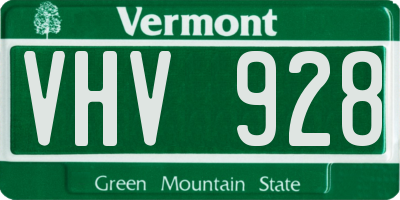 VT license plate VHV928