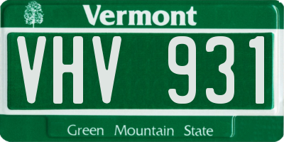 VT license plate VHV931