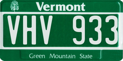 VT license plate VHV933