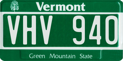 VT license plate VHV940