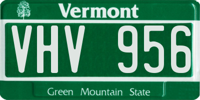 VT license plate VHV956