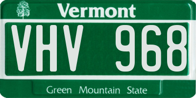 VT license plate VHV968