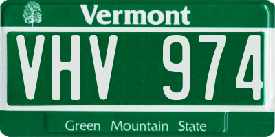 VT license plate VHV974