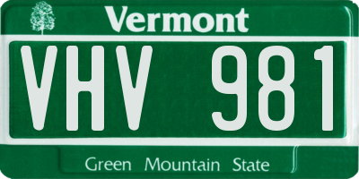 VT license plate VHV981