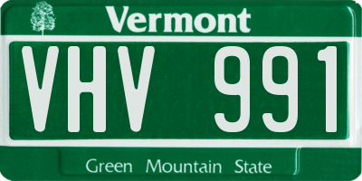 VT license plate VHV991