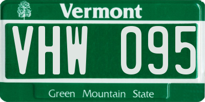 VT license plate VHW095