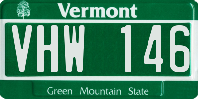 VT license plate VHW146