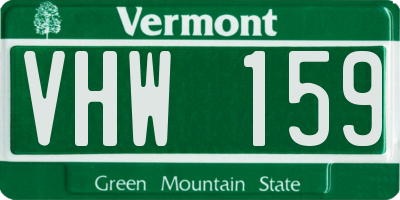 VT license plate VHW159