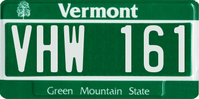 VT license plate VHW161