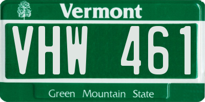 VT license plate VHW461