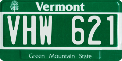 VT license plate VHW621
