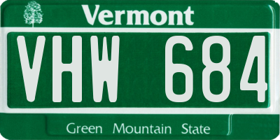 VT license plate VHW684