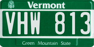 VT license plate VHW813