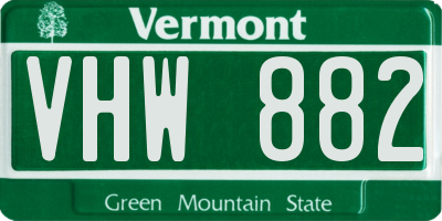 VT license plate VHW882