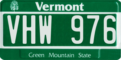 VT license plate VHW976