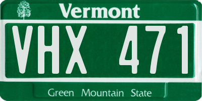 VT license plate VHX471