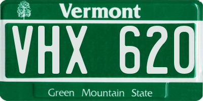 VT license plate VHX620