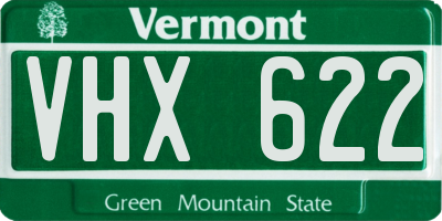 VT license plate VHX622